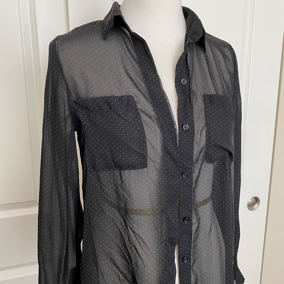 Old Navy Polka Dot Dress Shirt - Picture 2 of 6